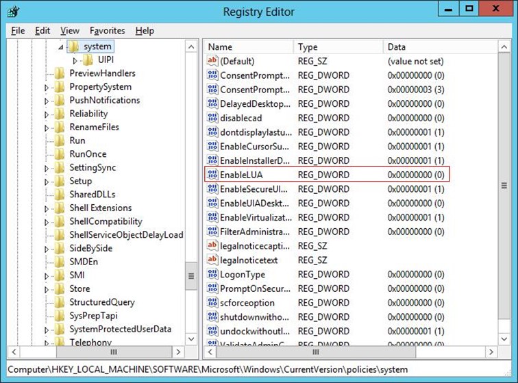 Disable Uac Windows 2008 R2 Registry Fix